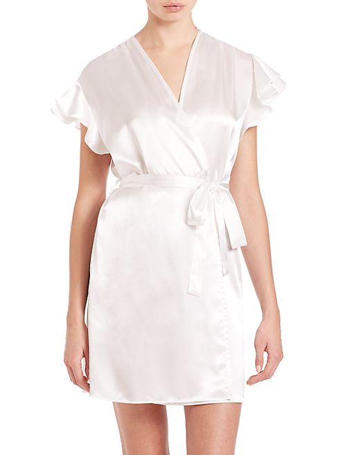 Oscar de la Renta Sleepwear - Satin Wrap Robe