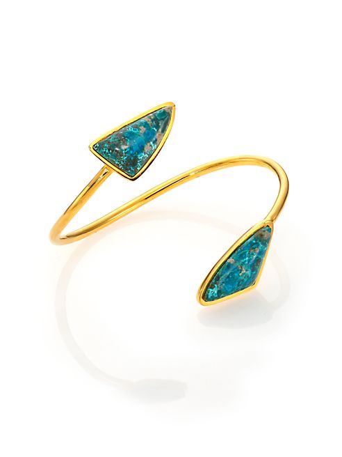 Lizzie Fortunato - Atlas Chrysocolla Cuff Bracelet