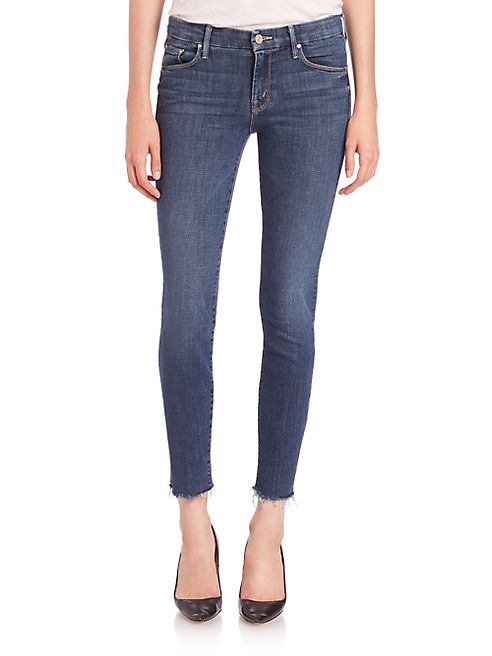 MOTHER - The Looker Ankle-Fray Skinny Jeans