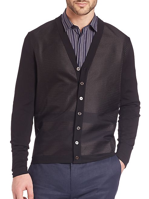 Salvatore Ferragamo - Wool Jacquard Cardigan