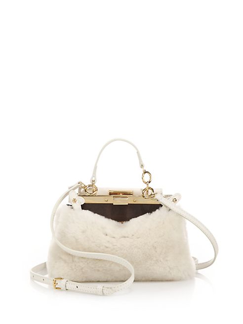 Fendi - Peekaboo Micro Shearling Satchel