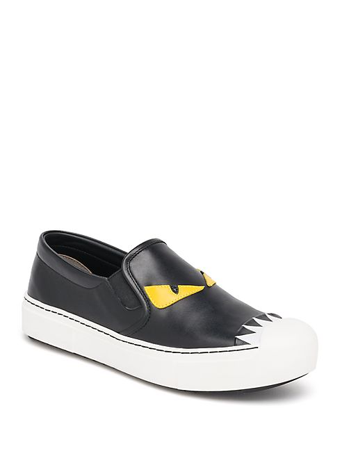 Fendi - Monster Leather Skate Sneakers