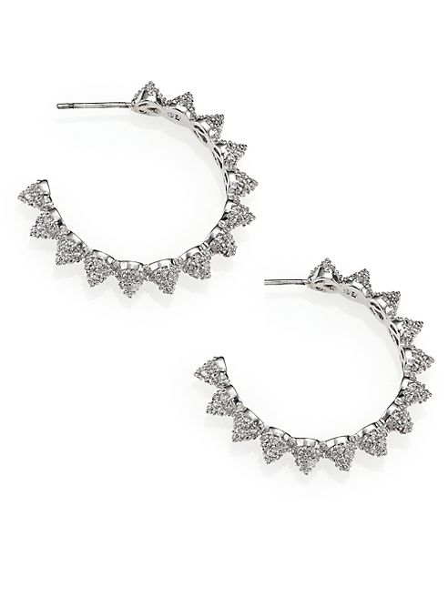 Eddie Borgo - Pavé Crystal Cone Hoop Earrings/1.25