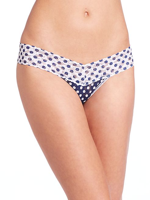 Hanky Panky - Polka Dot Lace Low-Rise Thong