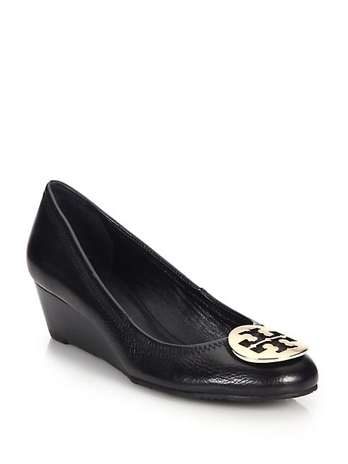 Tory Burch - Sally Leather Wedge Pumps