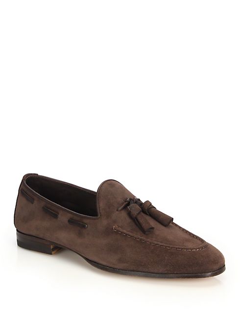 Santoni - Burnett Suede Tassel Loafers