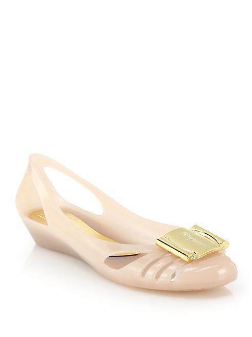 Salvatore Ferragamo - Bermuda Cutout Jelly Wedge Sandals