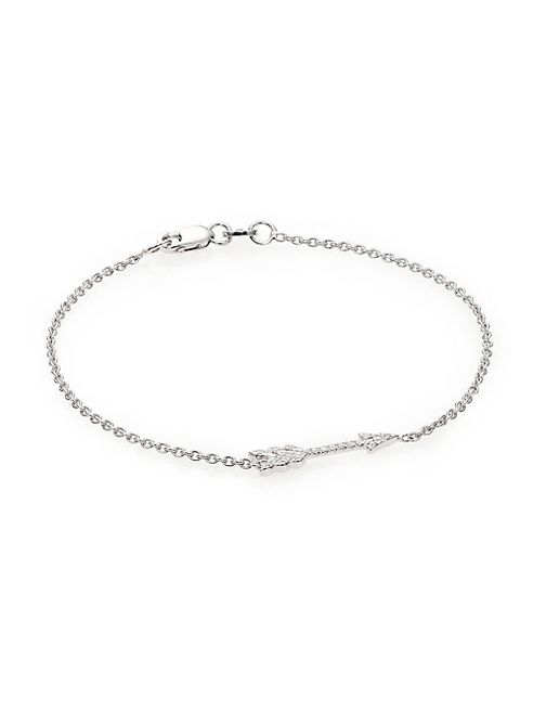 Roberto Coin - Tiny Treasures Diamond & 18K White Gold Arrow Bracelet