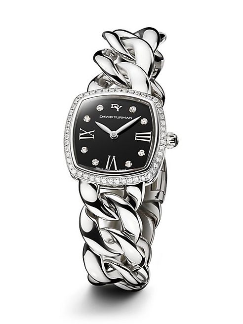 David Yurman - Albion 23MM Stainless Steel Quartz Watch with Diamonds