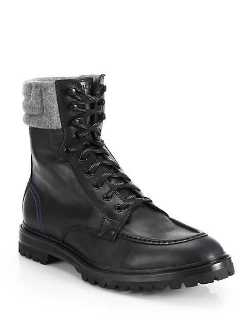 Cole Haan - Judson Leather Tall Lace-Up Boots