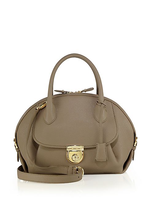 Salvatore Ferragamo - Fiamma Medium Leather Satchel