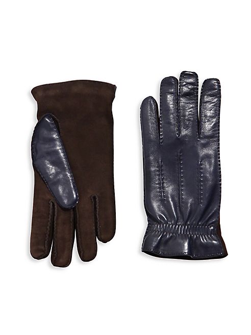 Brunello Cucinelli - Lambskin Leather & Suede Gloves