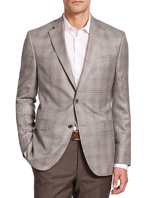 Saks Fifth Avenue Collection - Plaid Cashmere Blazer