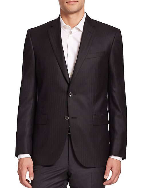 Saks Fifth Avenue Collection - Cashmere-Silk Striped Blazer