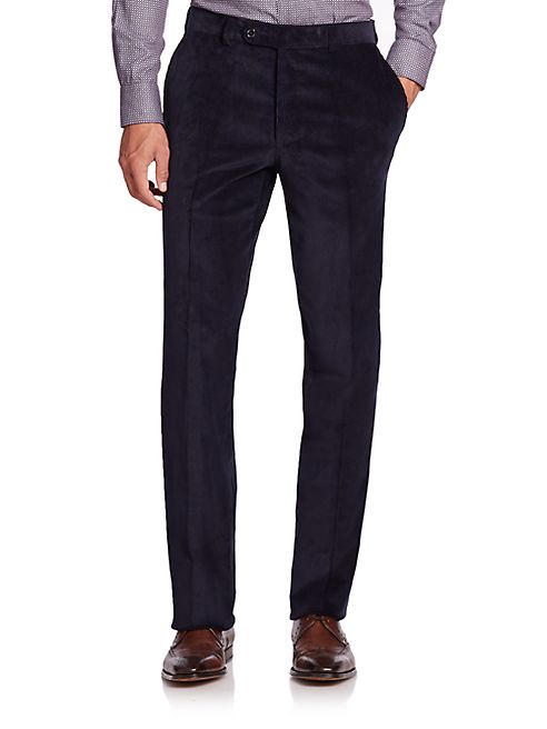 Saks Fifth Avenue Collection - Flat-Front Corduroy Pants