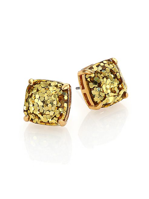 Kate Spade New York - Glitter Square Stud Earrings/Goldtone