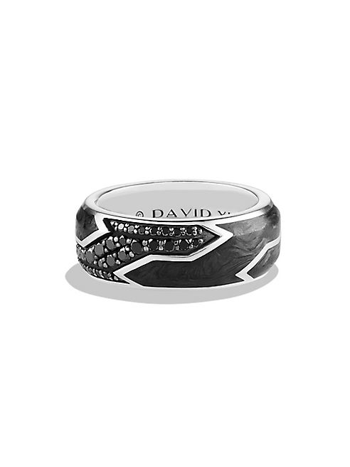 David Yurman - Forged Carbon Pavé Diamond Sterling Silver Ring