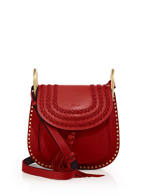 Chloé - Hudson Small Studded & Braided Leather Shoulder Bag