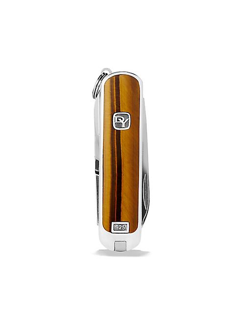 David Yurman - Exotic Stone Swiss Army Knife with Tiger's Eye in Silver