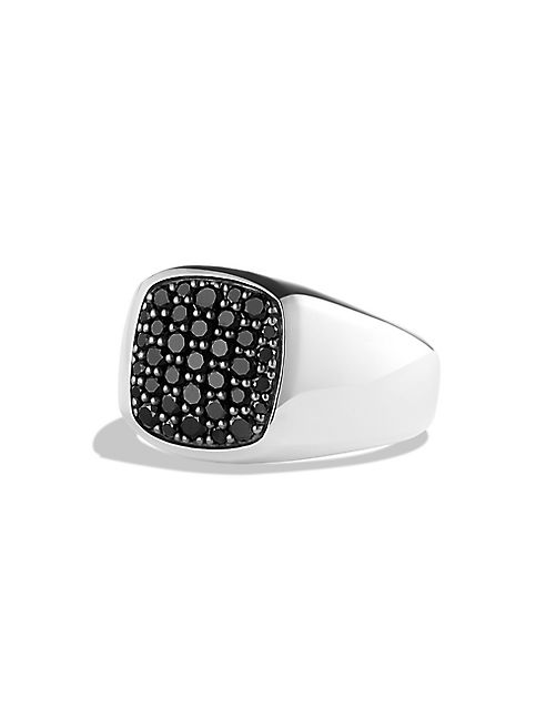 David Yurman - Pave Black Diamond Signet Ring