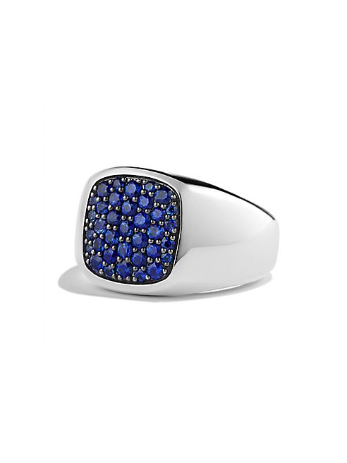 David Yurman - Pave Blue Sapphire Signet Ring