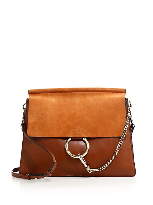 Chloé - Faye Medium Suede & Leather Shoulder Bag