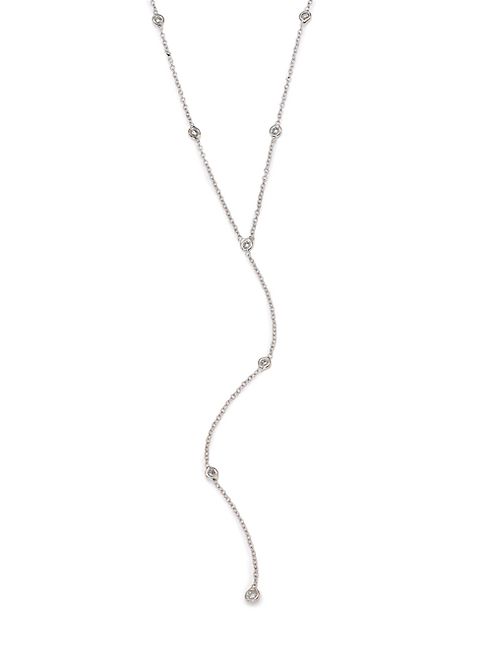 Jacquie Aiche - Diamond & 14K White Gold Station Y Necklace