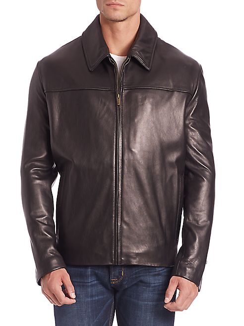 Cole Haan - Leather Moto Jacket