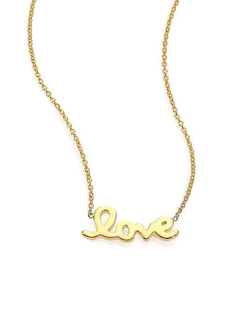 Roberto Coin - Tiny Treasures 18K Yellow Gold Love Letter Necklace