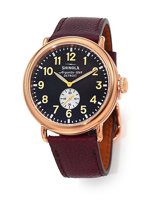 Shinola - Runwell 47MM Stainless Steel & Leather Watch