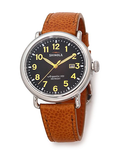 Shinola - Runwell 41MM Stainless Steel & Leather Watch