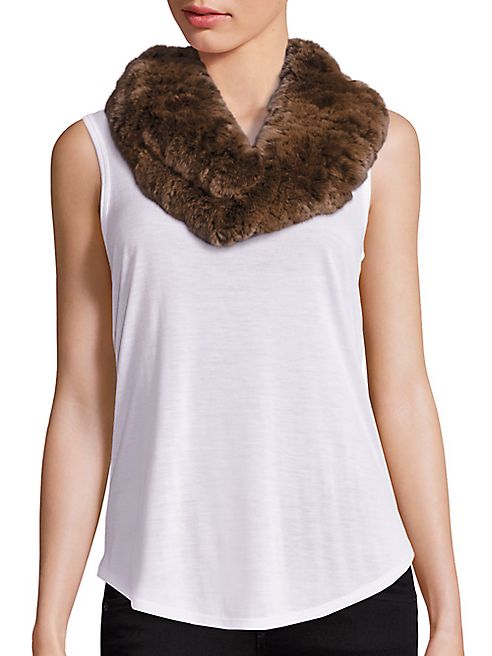 Surell - Sheared Rabbit Fur Infinity Scarf