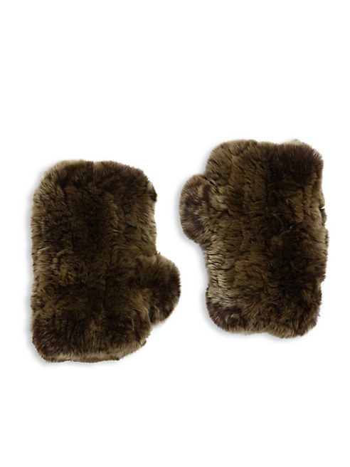 Surell - Rabbit Fur Texting Gloves