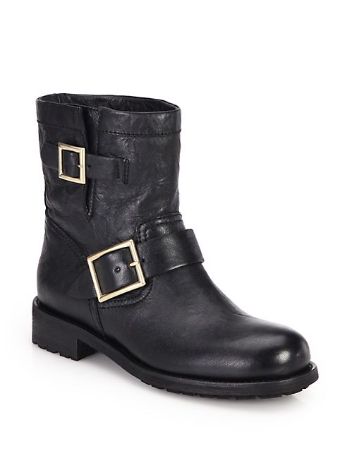 Jimmy Choo - Youth Leather Biker Boots