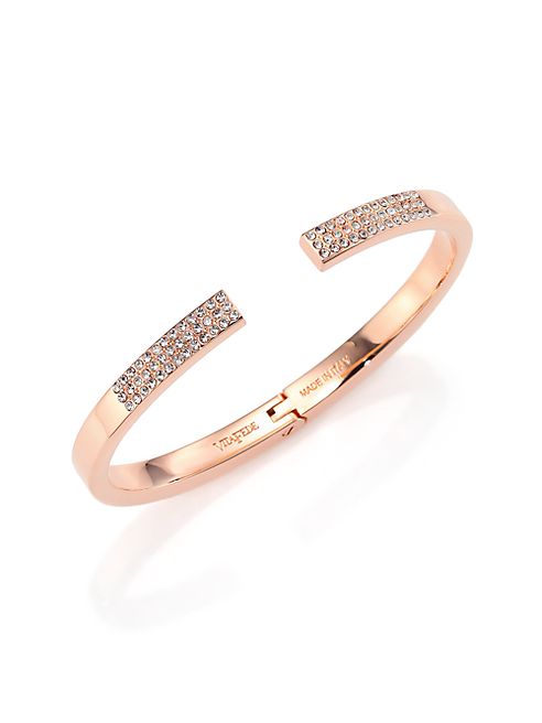 Vita Fede - Divisio Crystal Cuff Bracelet/Rose Goldtone