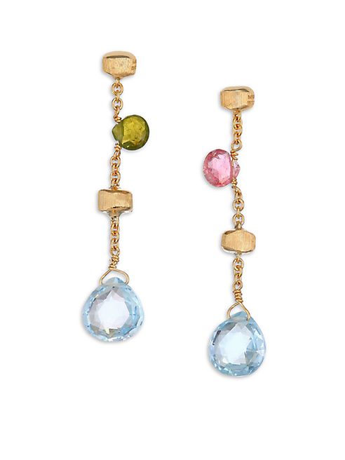 Marco Bicego - Paradise Semi-Precious Multi-Stone & 18K Yellow Gold Drop Earrings