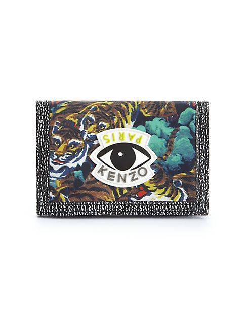 KENZO - Printed Nylon & Leather Change Wallet