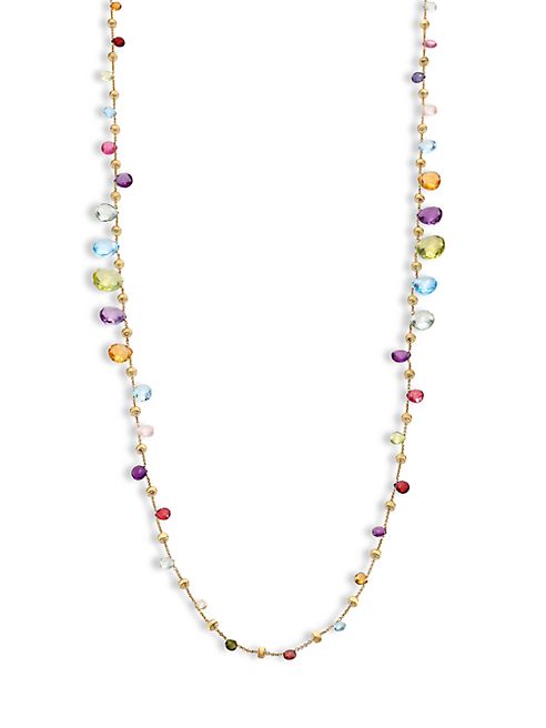 Marco Bicego - Paradise Citrine, Lemon Citrine, Amethyst, Blue Topaz, Pink & Green Tourmaline & 18K Yellow Gold Necklace