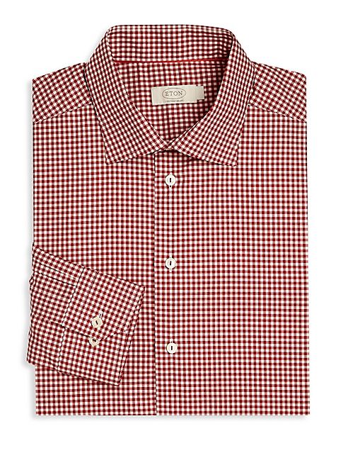 Eton - Gingham Cotton Dress Shirt