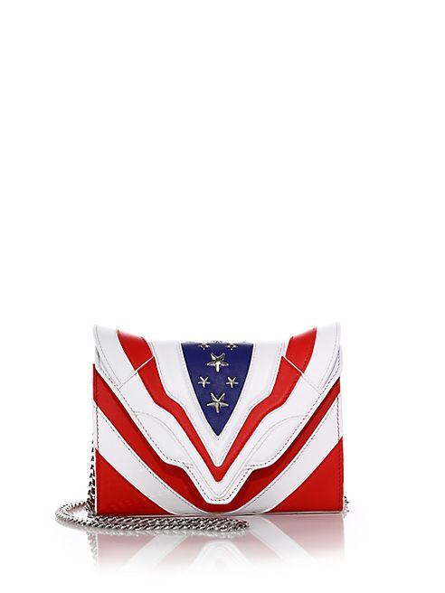 Elena Ghisellini - Felina Mignon Stars & Stripes Small Leather Crossbody Bag