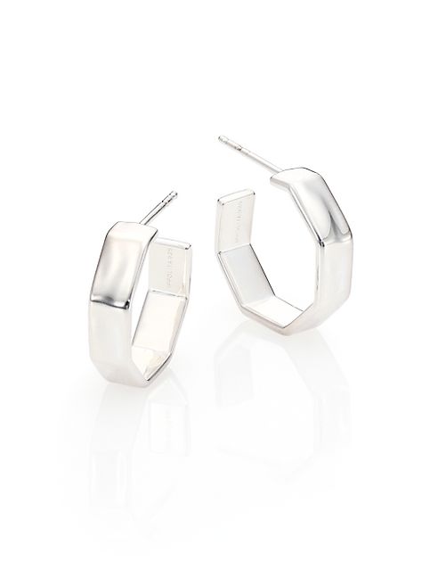 IPPOLITA - Glamazon Sterling Silver Octagonal Hoop Earrings/0.75