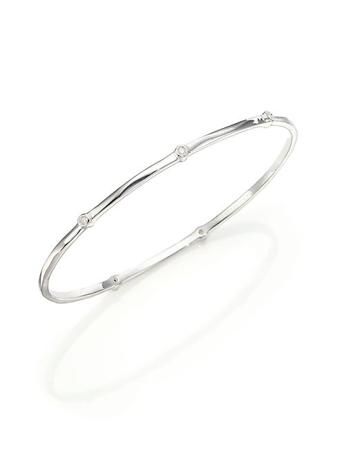 IPPOLITA - Glamazon Stardust Diamond & Sterling Silver Five-Station Bangle Bracelet