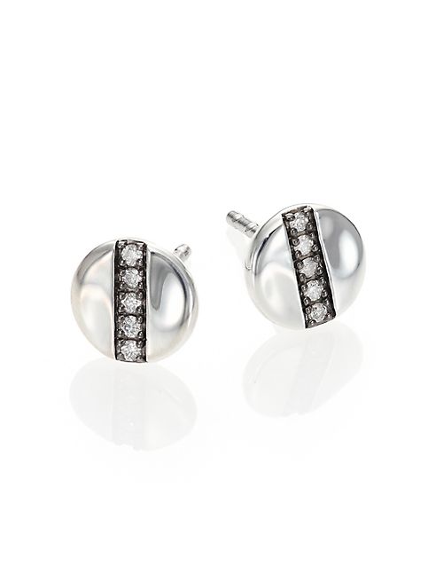 IPPOLITA - Glamazon Stardust Diamond & Sterling Silver Mini Disc Stud Earrings