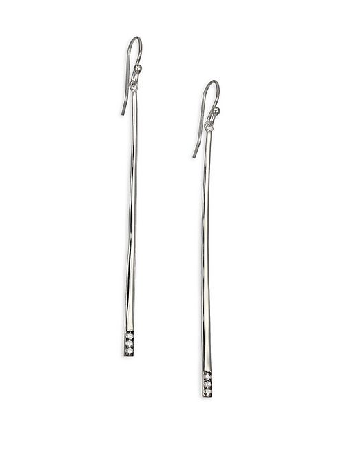 IPPOLITA - Glamazon Stardust Diamond & Sterling Silver Bar Drop Earrings