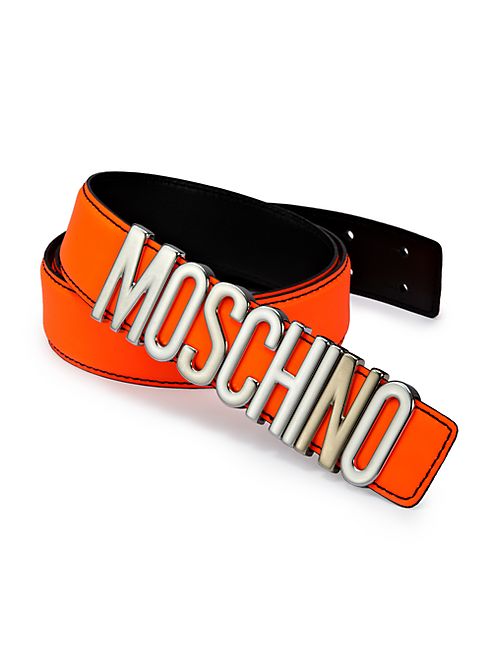 Moschino - Logo-Buckle Leather Belt