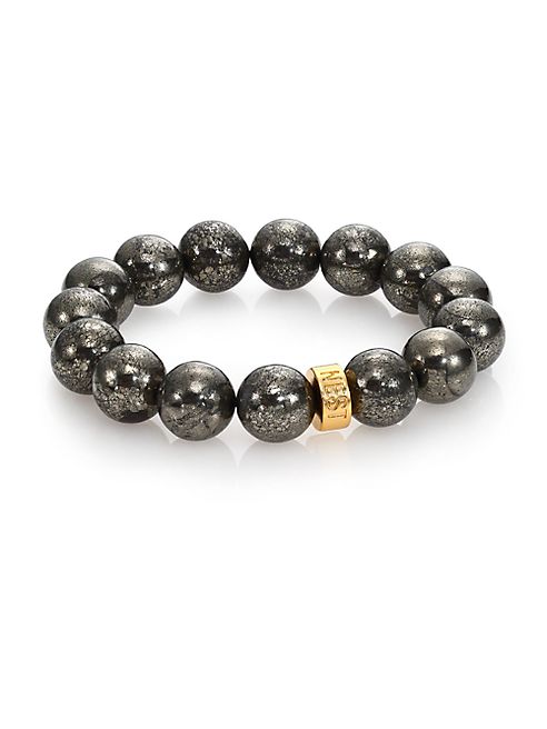 Nest - Pyrite Beaded Stretch Bracelet