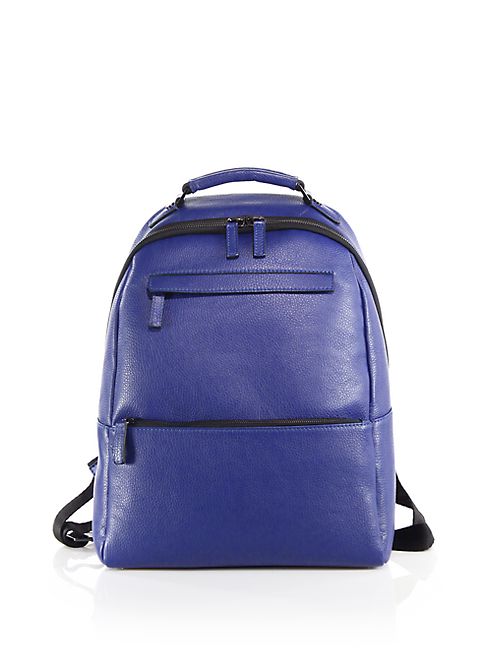 Saks Fifth Avenue Collection - Oblique-Zip Leather Backpack