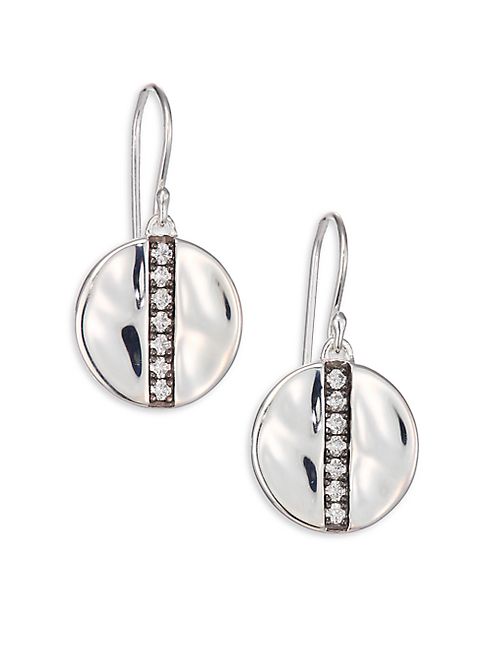 IPPOLITA - Glamazon Stardust Diamond & Sterling Silver Medium Disc Drop Earrings