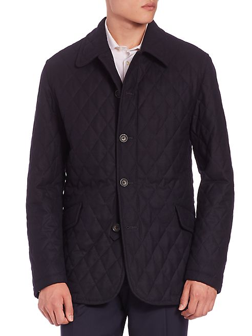 Sanyo - Quilted Wool Twill Coat