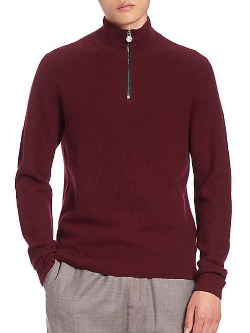 Kent and Curwen - Half-Zip Mockneck Sweater